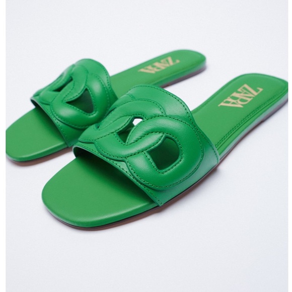 Zara Shoes - Zara leather slides